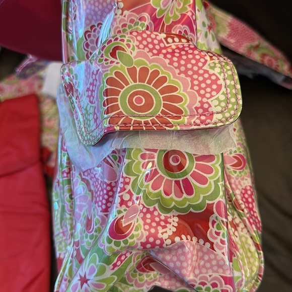 NWT Kalencom Laminated Buckle Diaper Bag, Gypsy Paisley Cotton Candy - Picture 13 of 13